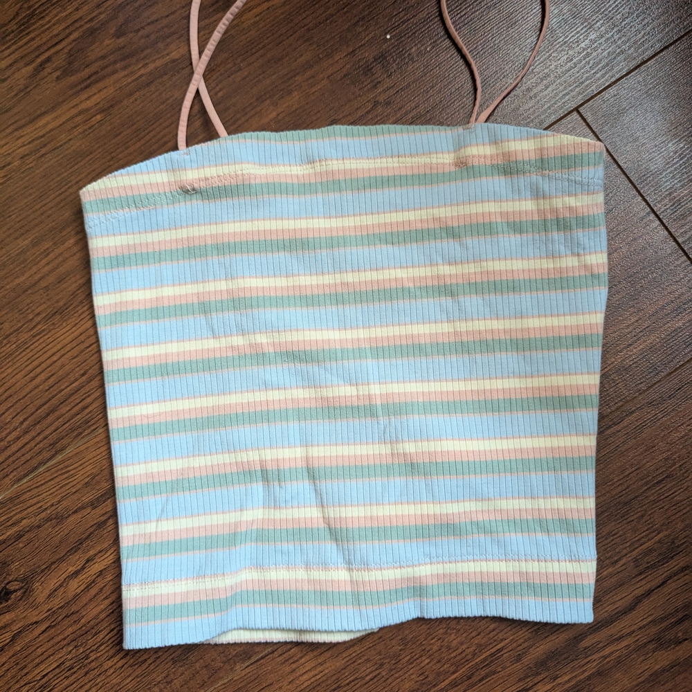 Striped Pastel Tube Top